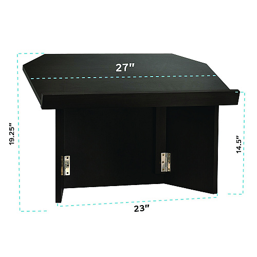 AdirOffice Foldable Tabletop Podium Lectern Speaker Stand, 27 x 16 x 19, Black (I66105BLK)
