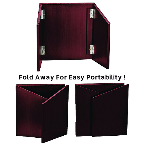 AdirOffice Foldable Tabletop Podium Lectern Speaker Stand, 27 x 16 x 19, Mahogany (I66105MA)