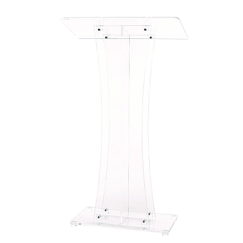 AdirOffice Acrylic Stand-Up Podium Lectern Speaker Stand, 26 x 13 x 47, Clear (I66102)