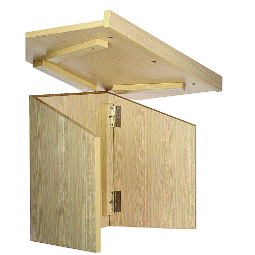 AdirOffice Foldable Tabletop Podium Lectern Speaker Stand, 27 x 16 x 19, Medium Oak (I66105MEO)