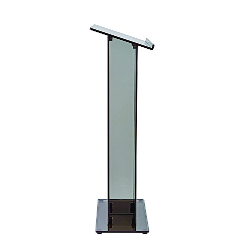 AdirOffice Acrylic Stand-Up Podium Lectern Speaker Stand, 26 x 13 x 47, Black (I66102BLK)