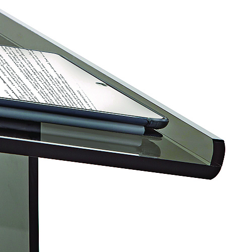 AdirOffice Acrylic Stand-Up Podium Lectern Speaker Stand, 26 x 13 x 47, Black (I66102BLK)