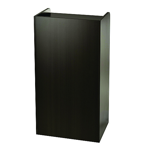 AdirOffice Wood Mobile Presentation Lectern Speaker Stand with Shelves, 22.44 x 16.53 x 45.98, Black (I66107BLK)