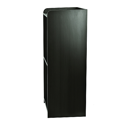 AdirOffice Wood Mobile Presentation Lectern Speaker Stand with Shelves, 22.44 x 16.53 x 45.98, Black (I66107BLK)