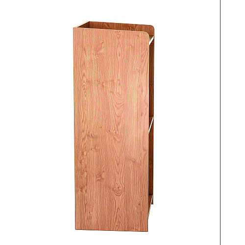 AdirOffice Wood Mobile Presentation Lectern Speaker Stand with Shelves, 22.44 x 16.53 x 45.98, Medium Oak (I66107MEO)