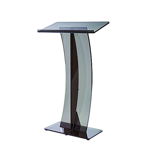 AdirOffice Acrylic Slanted Podium Lectern Speaker Stand, 26.75 x 12.5 x 47, Black (I66103BLK)