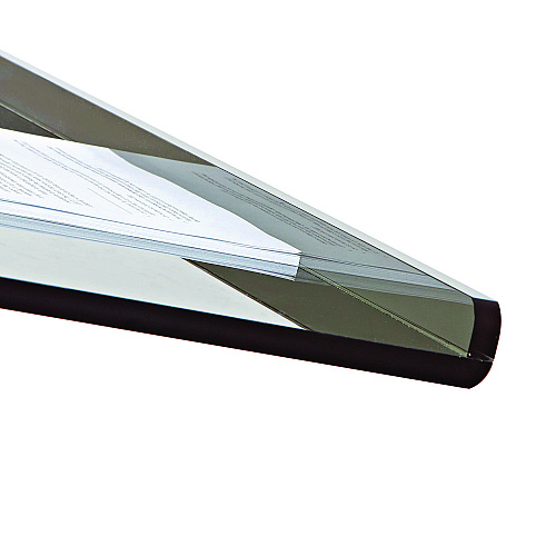 AdirOffice Acrylic Slanted Podium Lectern Speaker Stand, 26.75 x 12.5 x 47, Black (I66103BLK)