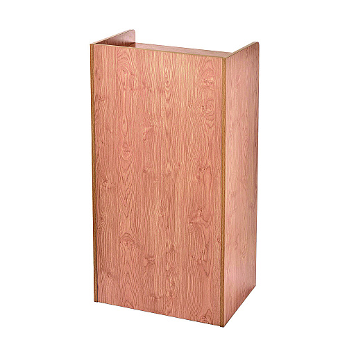 AdirOffice Wood Mobile Presentation Lectern Speaker Stand with Shelves, 22.44 x 16.53 x 45.98, Medium Oak (I66107MEO)