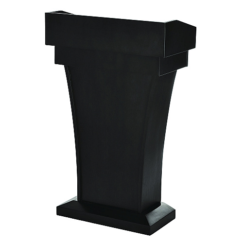 AdirOffice Wood Stand-Up Podium Lectern Speaker Stand with Drawer and Storage Area, 27.55 x 14 x 43.3, Black (I661012BLK)