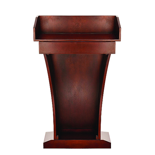 AdirOffice Wood Stand-Up Podium Lectern Speaker Stand with Drawer and Storage Area, 27.55 x 14 x 43.3, Cherry (I661012CH)