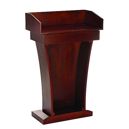AdirOffice Wood Stand-Up Podium Lectern Speaker Stand with Drawer and Storage Area, 27.55 x 14 x 43.3, Cherry (I661012CH)