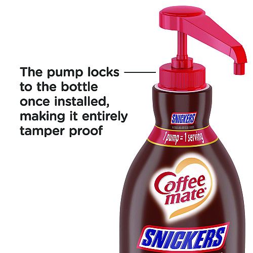 Coffee-mate Liquid Coffee Creamer, Snickers, 1.5 Liter Pump Bottle (97955EA)