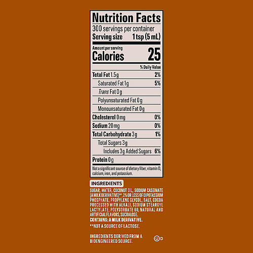 Coffee-mate Liquid Coffee Creamer, Snickers, 1.5 Liter Pump Bottle (97955EA)