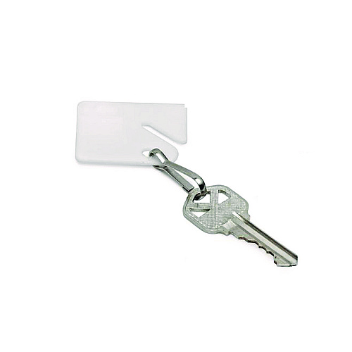 AdirOffice Plastic Identification Key Tags, White, 100/Pack (I689100)