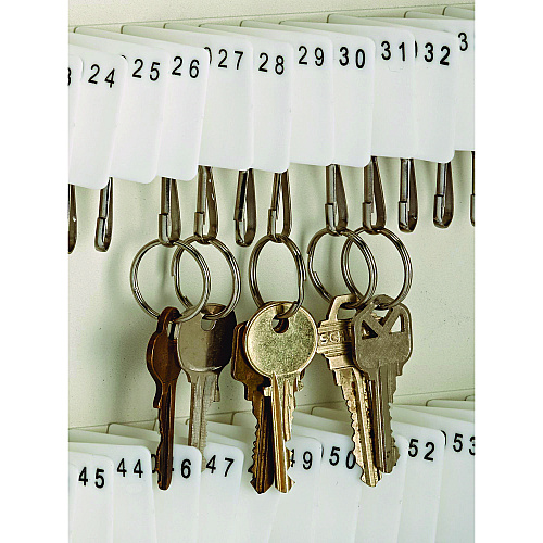 AdirOffice Steel Digital Lock Key Cabinet, 60-Key, 13 x 2.6 x 17, Stainless Steel 304, White (I68060WHI)