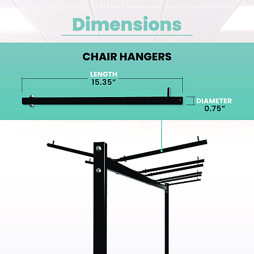 AdirOffice Folding Chair and Table Combo Cart, Metal, 600 lb Capacity, 33.7 x 65 x 67, Black (I69001)