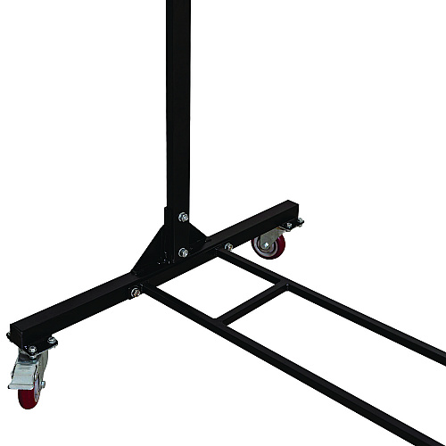 AdirOffice Steel Folding Chair Two-Tier Utility Cart, Metal, 1,000 lb Capacity, 33 x 65 x 68.5, Black (I69003)