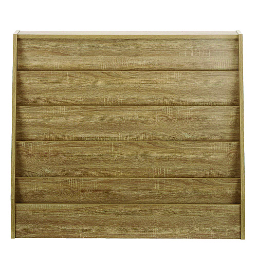 AdirKids Wood 5-Shelf Bookcase Literature Display Rack, 17.2 w x 4.88 d x 38.3 h, Medium Oak (IKI20001MEO)
