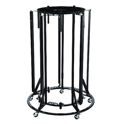 AdirKids Steel Large Paper Roll Holder Paper Dispenser Stand and Cutter w/Wheels, For Up to 3" dia x 36" Wide Rolls, Metal, Black (IKI30001)