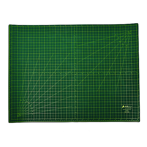 AdirOffice Reversible Self Healing Cutting Mat, 18 x 24, Green/Black (ICM1824)