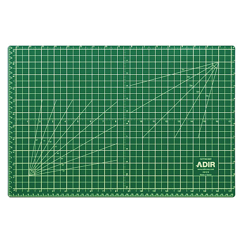 AdirOffice Reversible Self Healing Cutting Mat, 12 x 18, Green/Black (ICM1218)