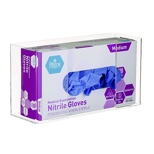 AdirMed Acrylic Glove Dispenser, Single Box Capacity, 10.2 x 3.5 x 5.3, Clear (I90201)