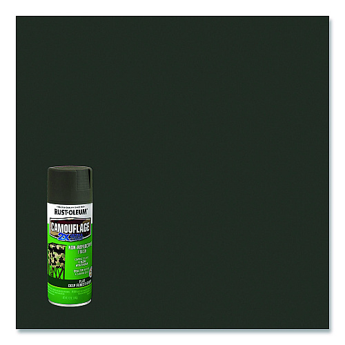Rust-Oleum Camouflage Spray Paint, Flat Deep Forest Green, 12 oz Aerosol Can (279175)