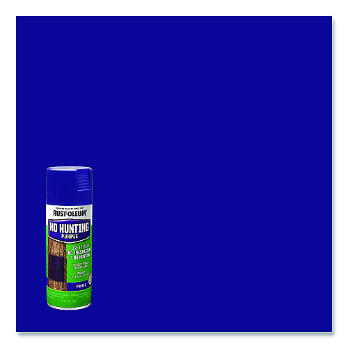 Rust-Oleum Specialty No Hunting Purple Spray Paint, Flat No Hunting Purple, 12 oz Aerosol Can (270970)