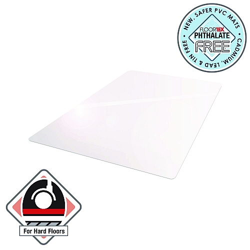 Floortex Cleartex Advantagemat Phthalate Free PVC Chair Mat for Hard Floors, 53" w x 45" l, Clear (PF1213425EV)