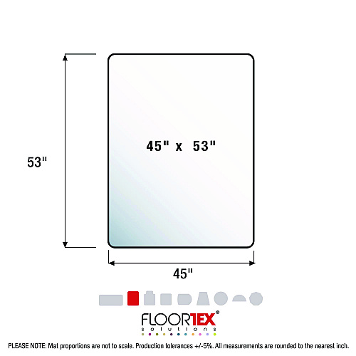Floortex Cleartex Advantagemat Phthalate Free PVC Chair Mat for Hard Floors, 53" w x 45" l, Clear (PF1213425EV)