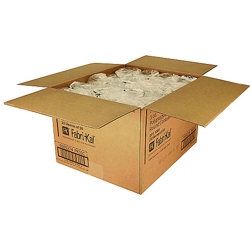 Fabri-Kal Microwavable Deli Containers, 5 oz, 3.6 Diameter x 1.8 h, Clear, Plastic, 1,000/Carton (PK5SC)