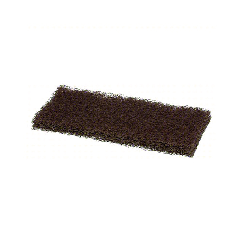 3M Doodlebug Scrub 'n Strip Pad, 4.63 x 10, Brown, 5 Pads/Box, 4 Boxes/Carton (08004)