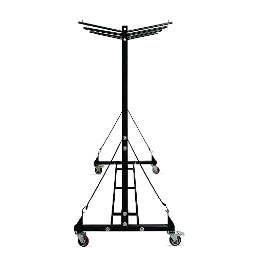 AdirOffice Folding Chair and Table Combo Cart, Metal, 600 lb Capacity, 33.7 x 65 x 67, Black (I69001)