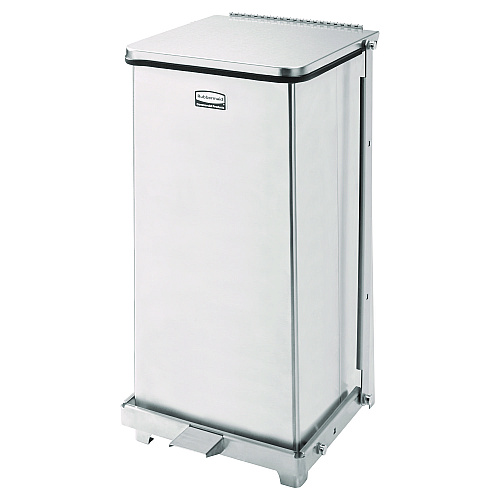 Rubbermaid Commercial Defenders Heavy-Duty Steel Step Can, 6.5 gal, Stainless Steel (ST12SSPL)