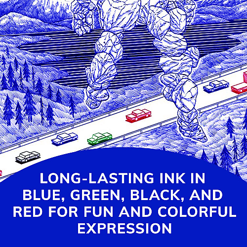 BIC 4-Color Ballpoint Pen, Retractable, Medium 1 mm, Black/Blue/Green/Red Ink Colors, Randomly Assorted Barrel Colors, 3/PK (MMP31)