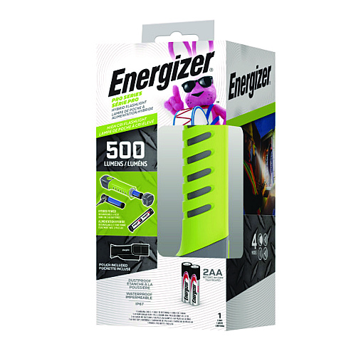 Energizer Pro Series Hybrid Handheld, Rechargeable Lithium Ion/2 AA Batteries (Included), Gray/Green (ENYPHH21)