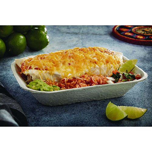 Pactiv EarthChoice Pulpex Steep Wall Food Tray, 9.13 x 6.88 x 1.75, Natural, Paper, 460/Carton (M633524Y)