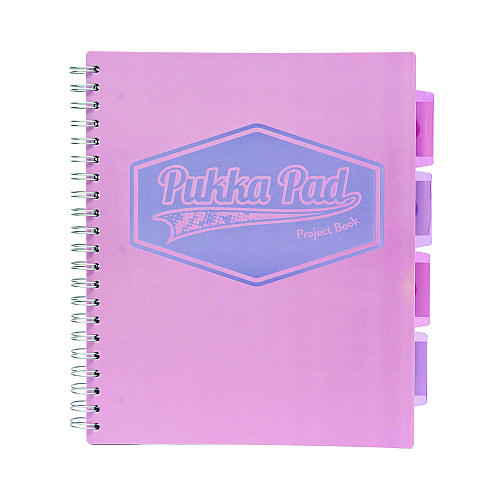 PUKKA PAD Letter Size Project Book, 5-Subject, Medium/College Rule, Assorted Cover, (100) 11 x 8.5 Sheets, 3/Pack (8867PST)