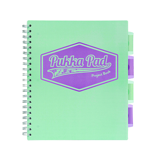 PUKKA PAD Letter Size Project Book, 5-Subject, Medium/College Rule, Assorted Cover, (100) 11 x 8.5 Sheets, 3/Pack (8867PST)