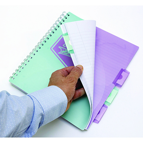 PUKKA PAD Letter Size Project Book, 5-Subject, Medium/College Rule, Assorted Cover, (100) 11 x 8.5 Sheets, 3/Pack (8867PST)