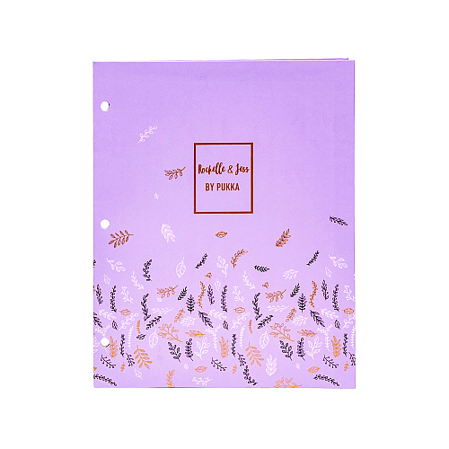 PUKKA PAD Two-Pocket Portfolio Folder, 1" Capacity, 9.6 x 11.9, Assorted Floral, 6/Pack (9108ROC)