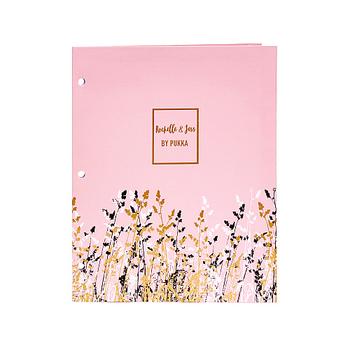 PUKKA PAD Two-Pocket Portfolio Folder, 1" Capacity, 9.6 x 11.9, Assorted Floral, 6/Pack (9108ROC)