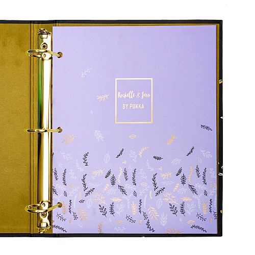 PUKKA PAD Two-Pocket Portfolio Folder, 1" Capacity, 9.6 x 11.9, Assorted Floral, 6/Pack (9108ROC)