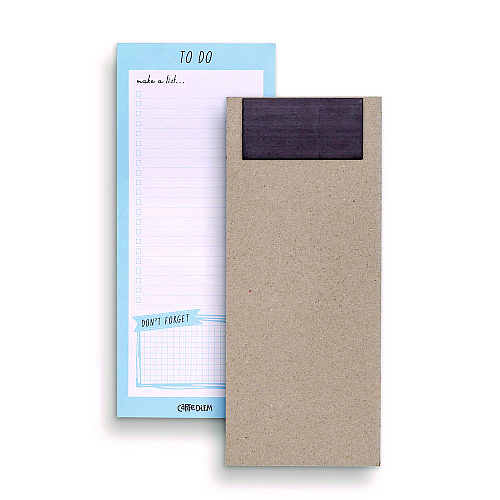 PUKKA PAD Magnetic To Do List, Unruled, 60 Blue/White 3.5 x 8.5 Sheets, 6/Pack (9176CD)