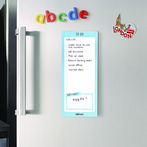 PUKKA PAD Magnetic To Do List, Unruled, 60 Blue/White 3.5 x 8.5 Sheets, 6/Pack (9176CD)