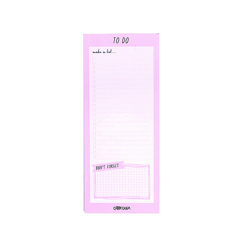 PUKKA PAD Magnetic To Do List, Unruled, 60 Pink/White 3.5 x 8.5 Sheets, 6/Pack (9161CD)