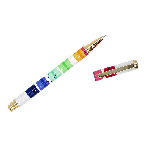 PUKKA PAD Carpe Diem All Metal Gel Pens Gel Pen, Stick, Medium 0.7 mm, Black Ink, Color Wash Multicolor Barrel, 6/Pack (9181CD)
