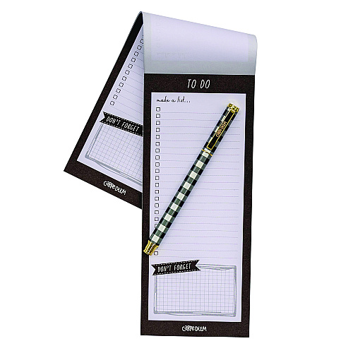 PUKKA PAD Magnetic To Do List, Unruled, 60 Black/White 3.5 x 8.5 Sheets, 6/Pack (9118CD)