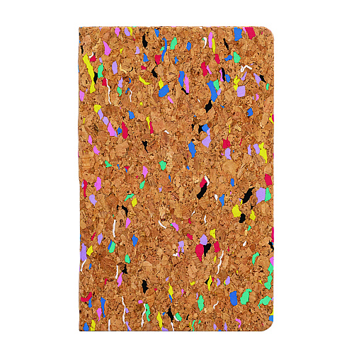 PUKKA PAD Soft Cover Eco Notebook, 1-Subject, Medium/College Rule, Cork/Multicolor Cover, (96) 8.27 x 5.24 Sheets (9855SPP)