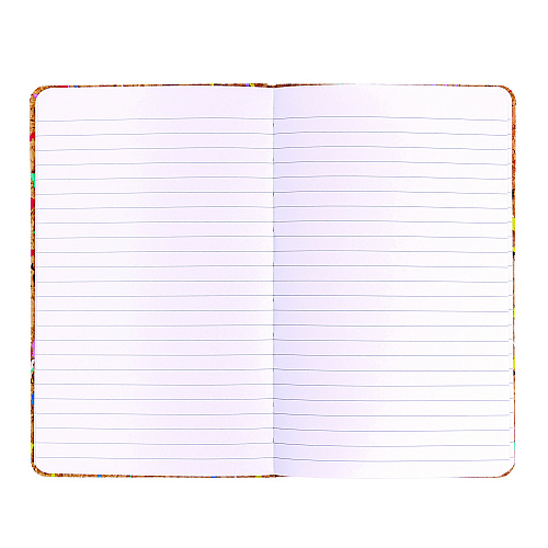 PUKKA PAD Soft Cover Eco Notebook, 1-Subject, Medium/College Rule, Cork/Multicolor Cover, (96) 8.27 x 5.24 Sheets (9855SPP)